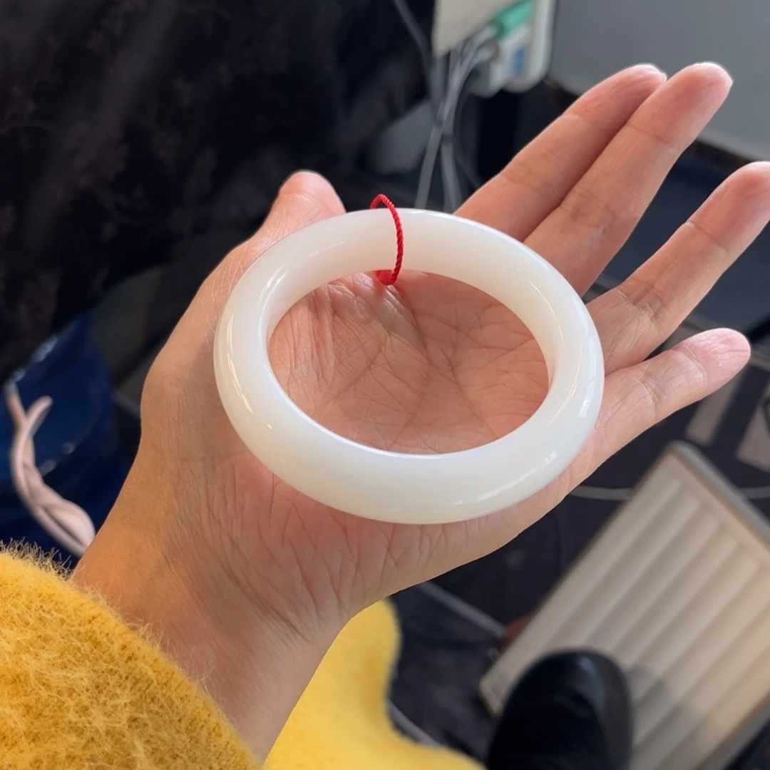 和田玉未镶嵌手镯  「羊脂白玉」大漏！推荐！