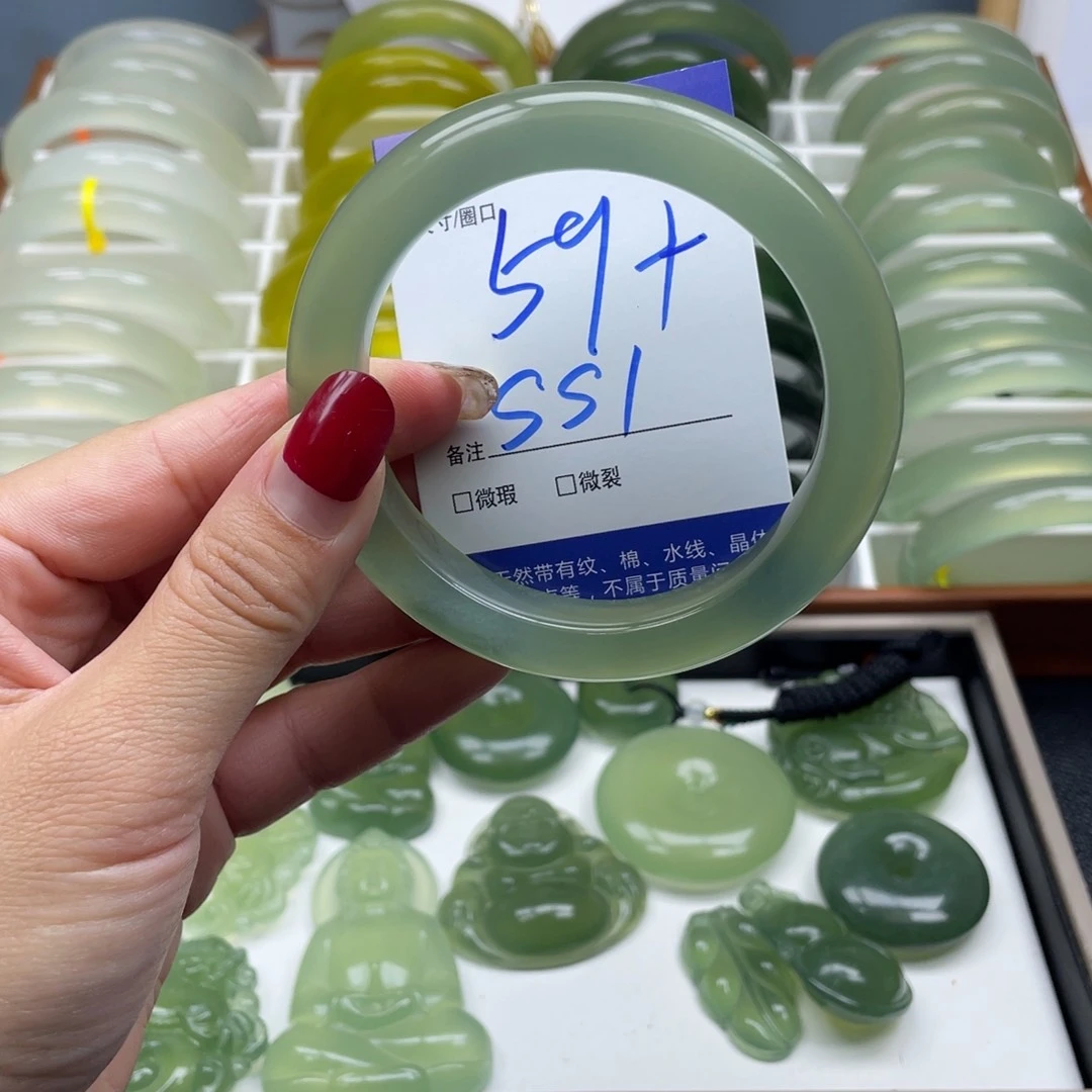 未镶嵌蛇纹石玉手镯