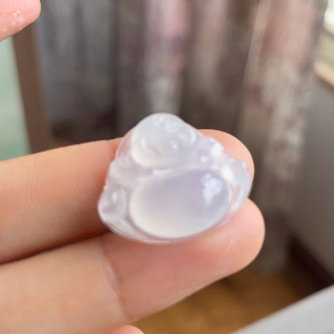 翡翠未镶嵌颈饰白冰佛公