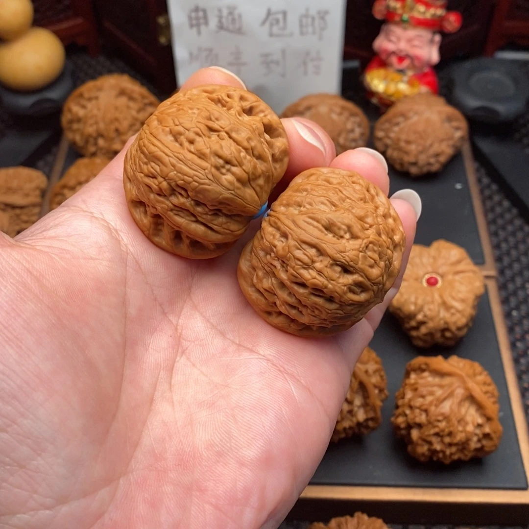 把件文玩核桃镶底全品铁锤42.5尺