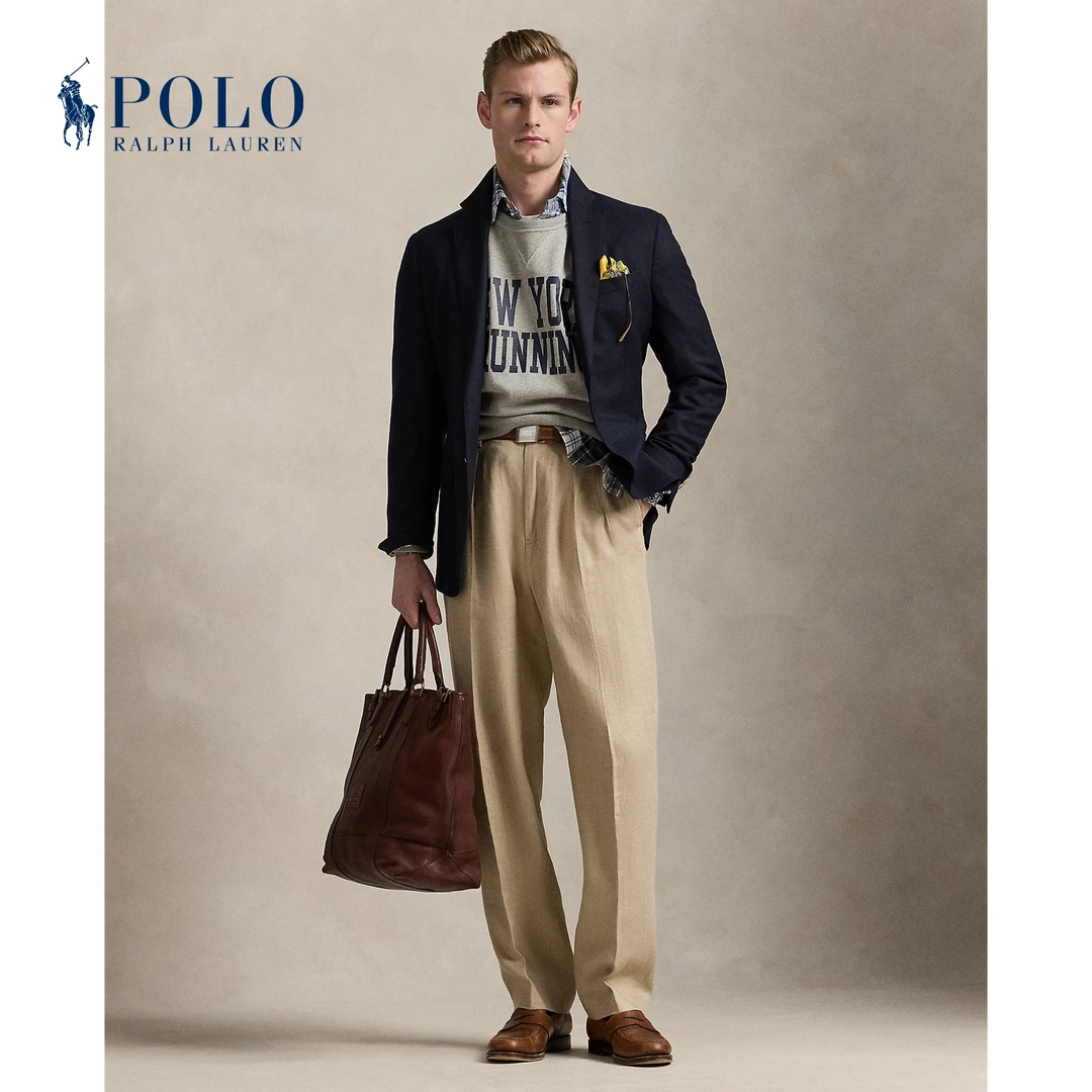 Ralph Lauren拉夫劳伦男装 25秋Whitman宽松版斜纹长裤710972100