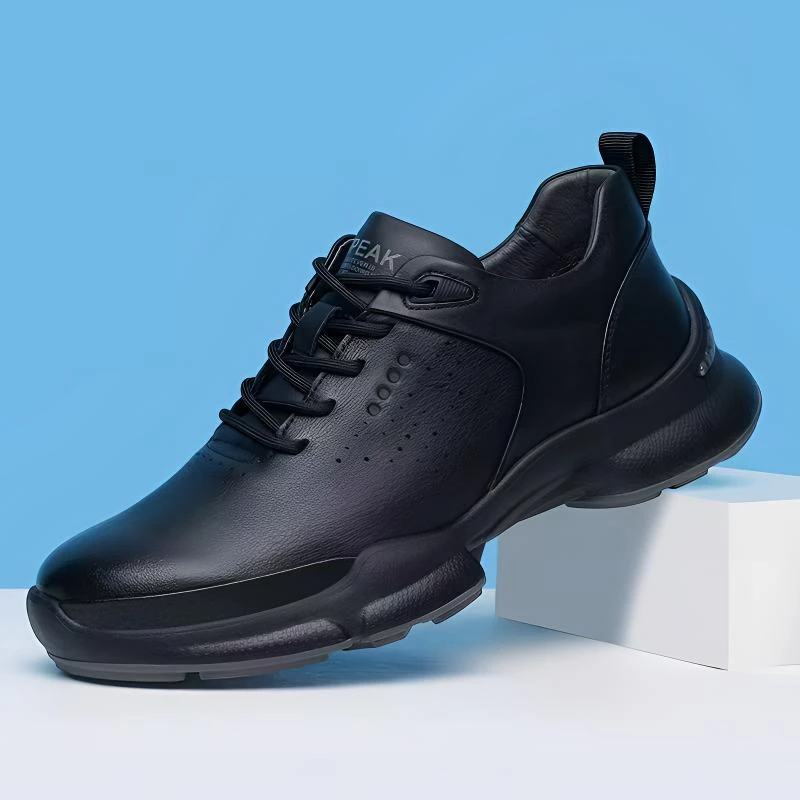 广州真皮男鞋秋季新款男士运动皮鞋头层牛皮百搭透气户外休闲鞋男