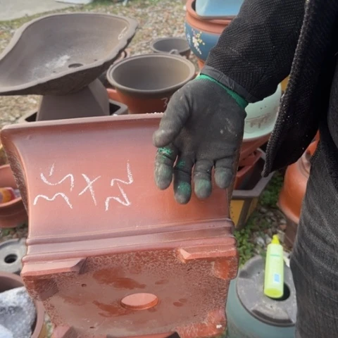 红陶紫砂花盆盆景盆栽瑕疵