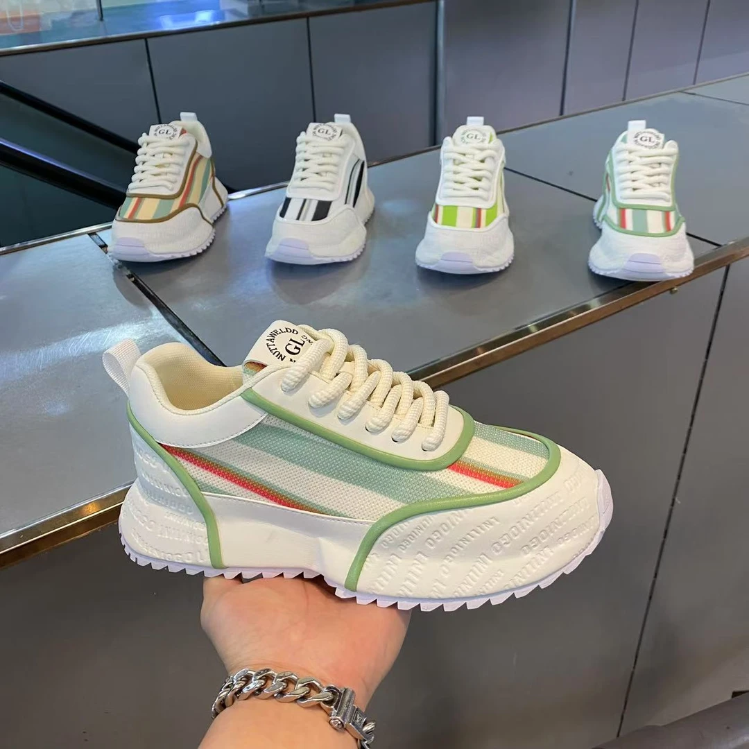 2025夏季时尚百搭潮流手工包底舒适透气男士休闲运动鞋（皮鞋码）