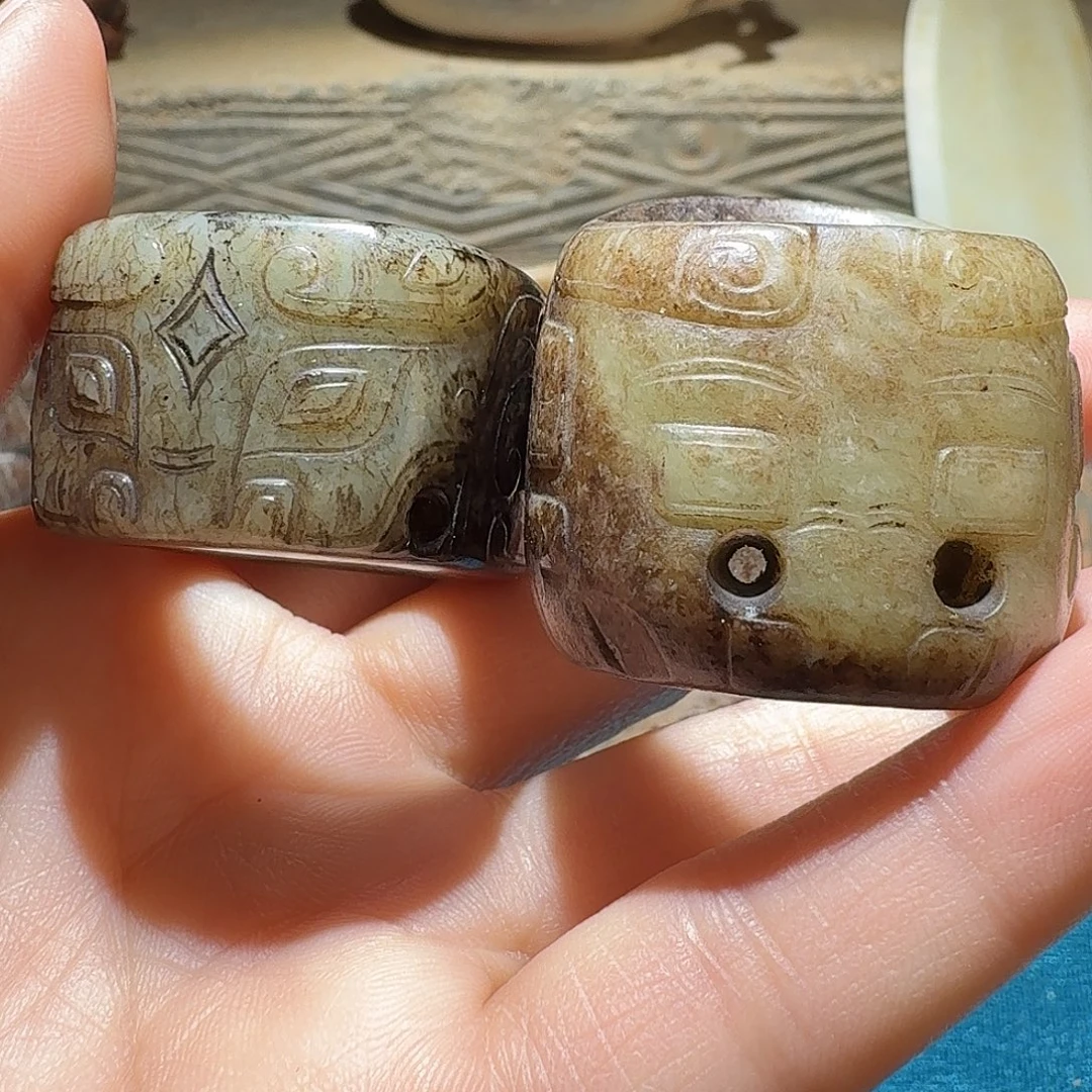 玉***古和田玉未镶嵌挂件