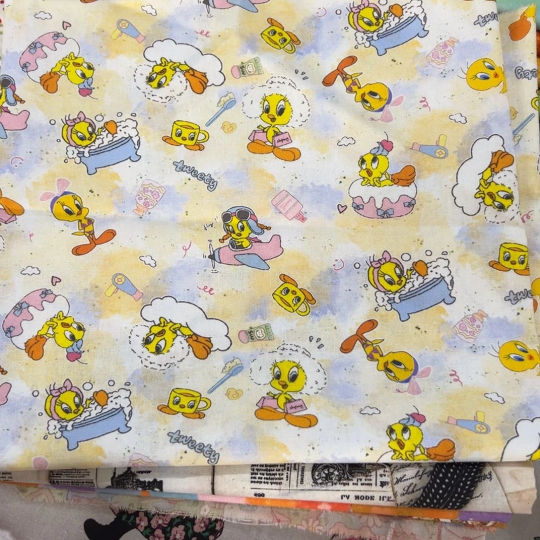 棉福利一米价纯棉平布1.1宽果子块