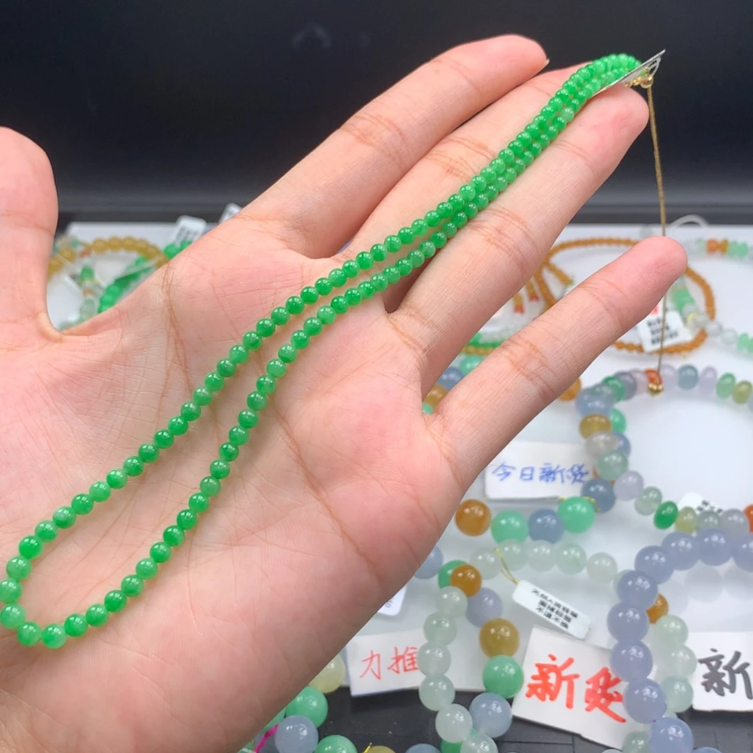 翡翠未镶嵌毛衣链