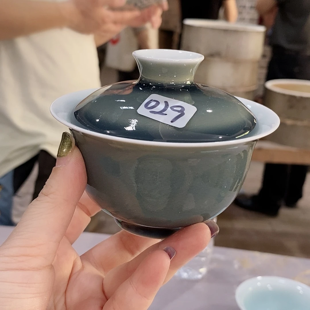 清*?珍藏柴窑祭青两两才盖碗029