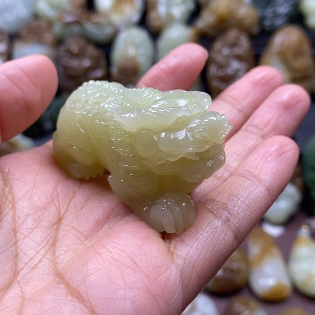 吊坠(不含链)未镶嵌和田玉（糖玉）祥**境