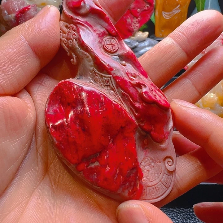 昌化鸡血石藕粉冻底