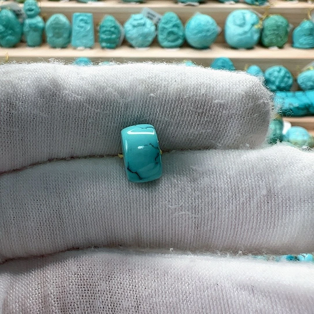 未镶嵌绿松石直切珠9.5x5.9mm