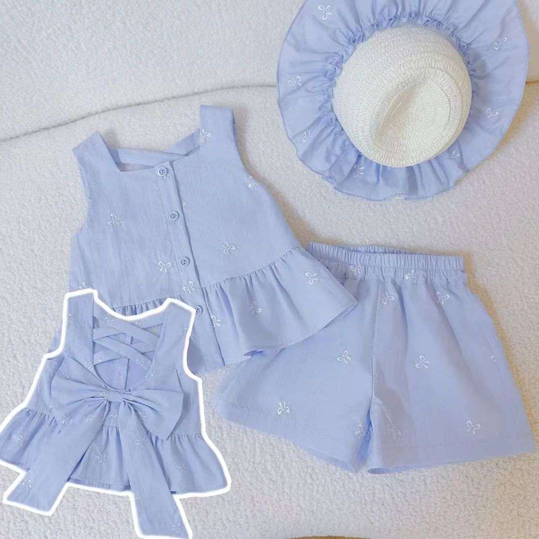 女童夏套装女宝宝夏日穿搭儿童衣服2025夏季新款女孩夏装短袖套装