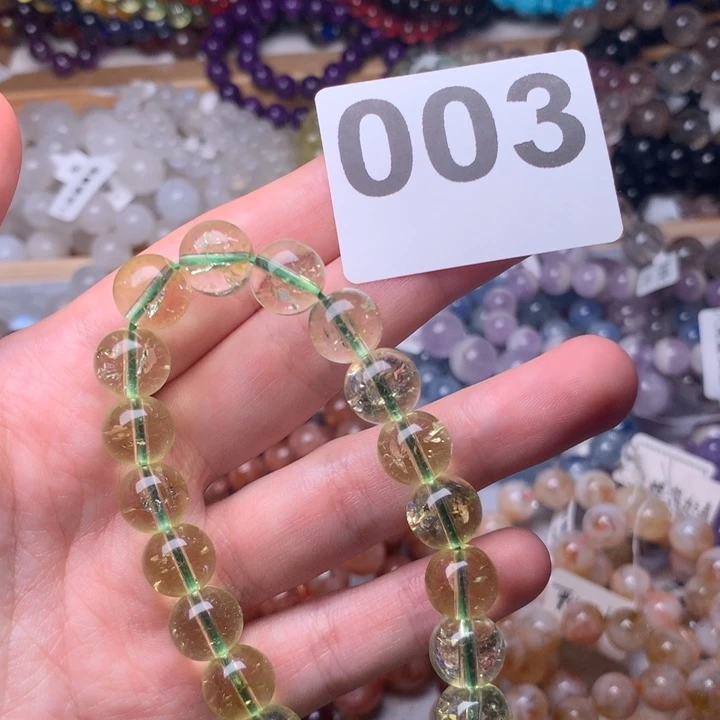 黄晶手链银S925镶嵌1