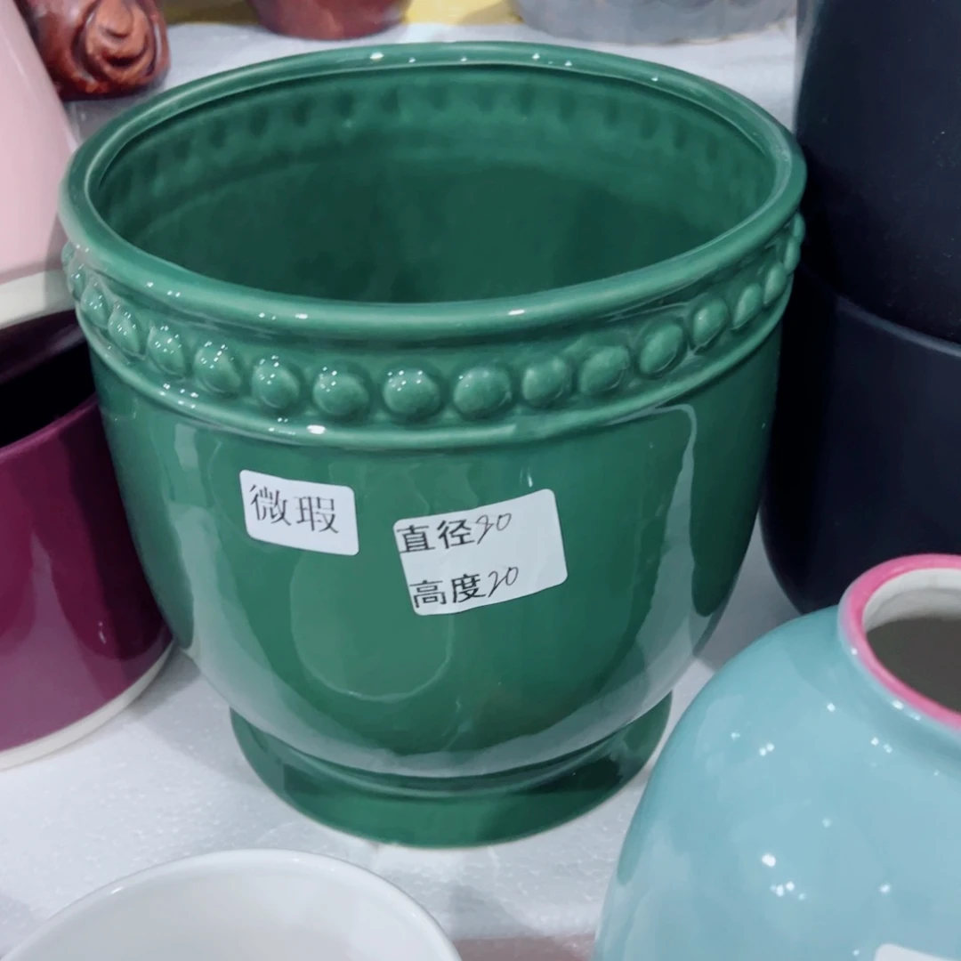 有孔，陶瓷花盆满10米包邮发货