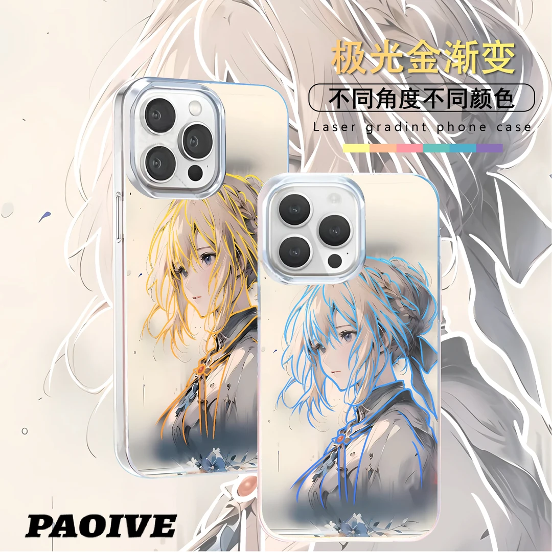 薇尔莉特适用苹果华为vivo一加iPhone小米红米极光手机壳
