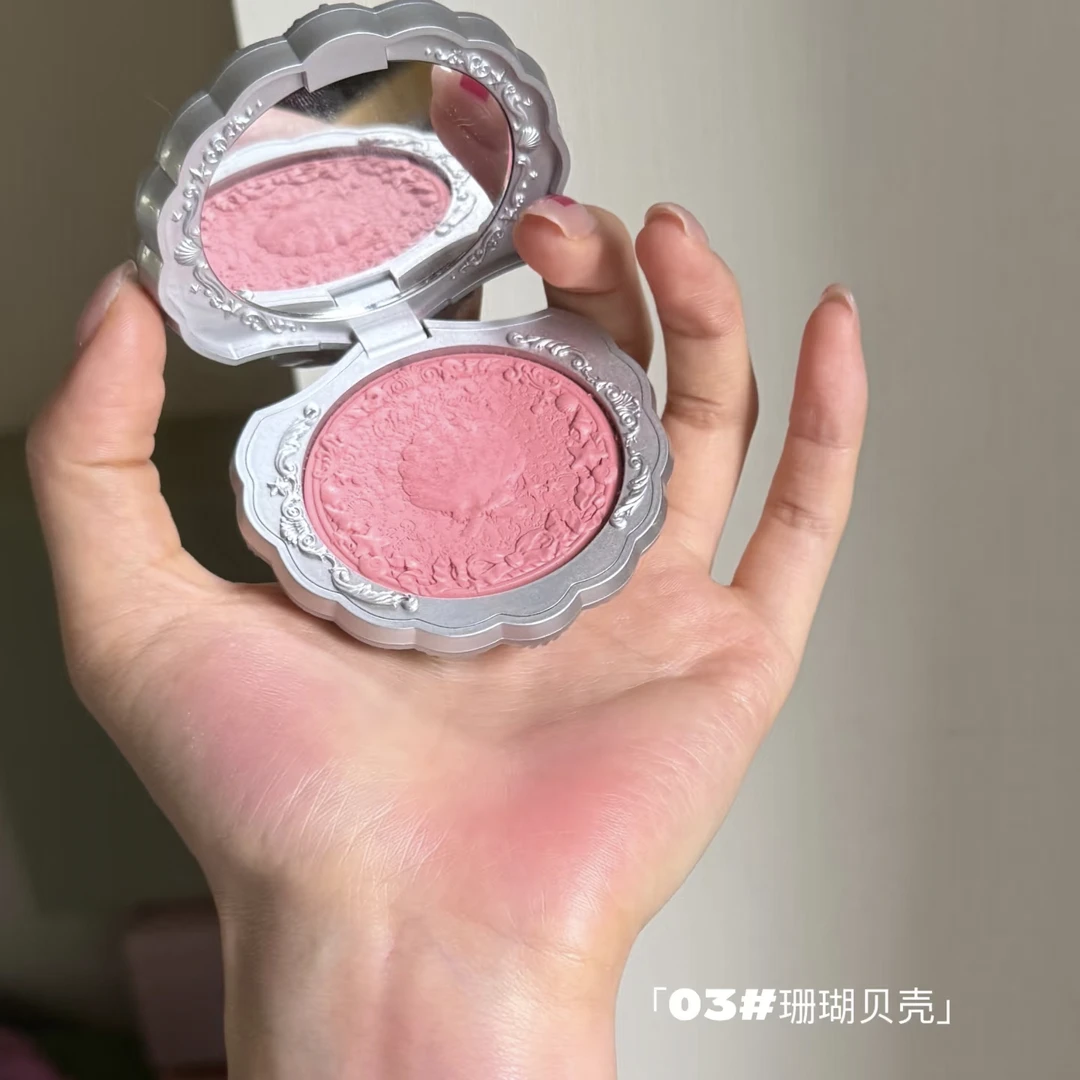 花知晓贝壳珍珠系列丝缎腮红03珊瑚贝壳
