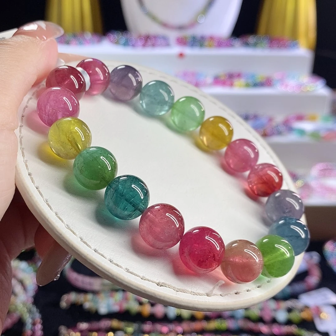 未镶嵌手链碧玺荧光色标