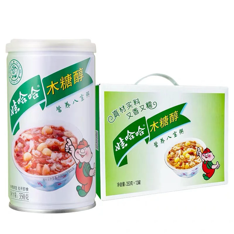 【临期】娃哈哈木糖醇八宝粥350g*12罐整箱装早餐即食