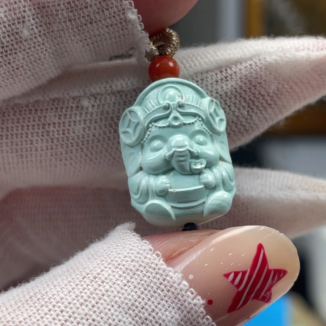 绿松石未镶嵌挂件