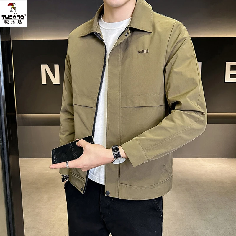 TUCANO/啄木鳥男士春秋新款翻领夹克高级感商务休闲轻熟风薄外套
