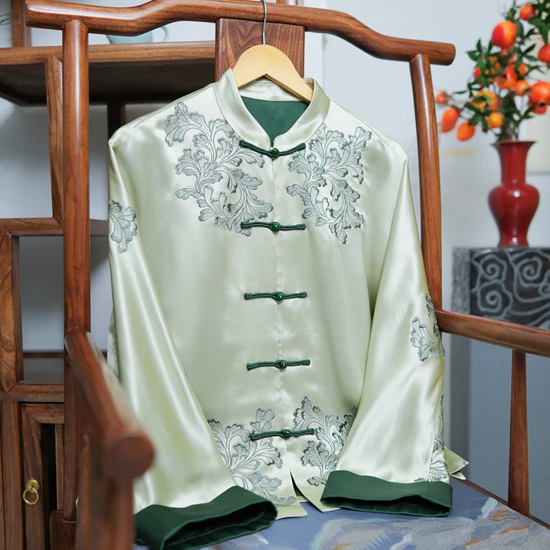 『青玉』新中式醋酸绣花外套上衣DFWW6822