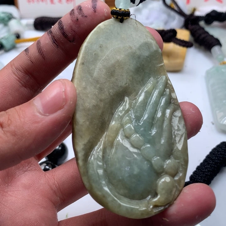 颈饰未镶嵌翡翠保真天然a货翡翠