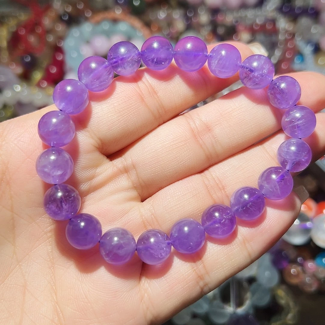 水晶手链未镶嵌巴西紫水晶10毫米