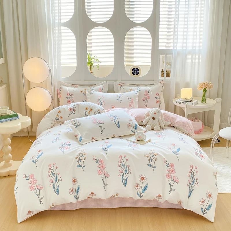 时尚百搭印花梦溪小花四件套