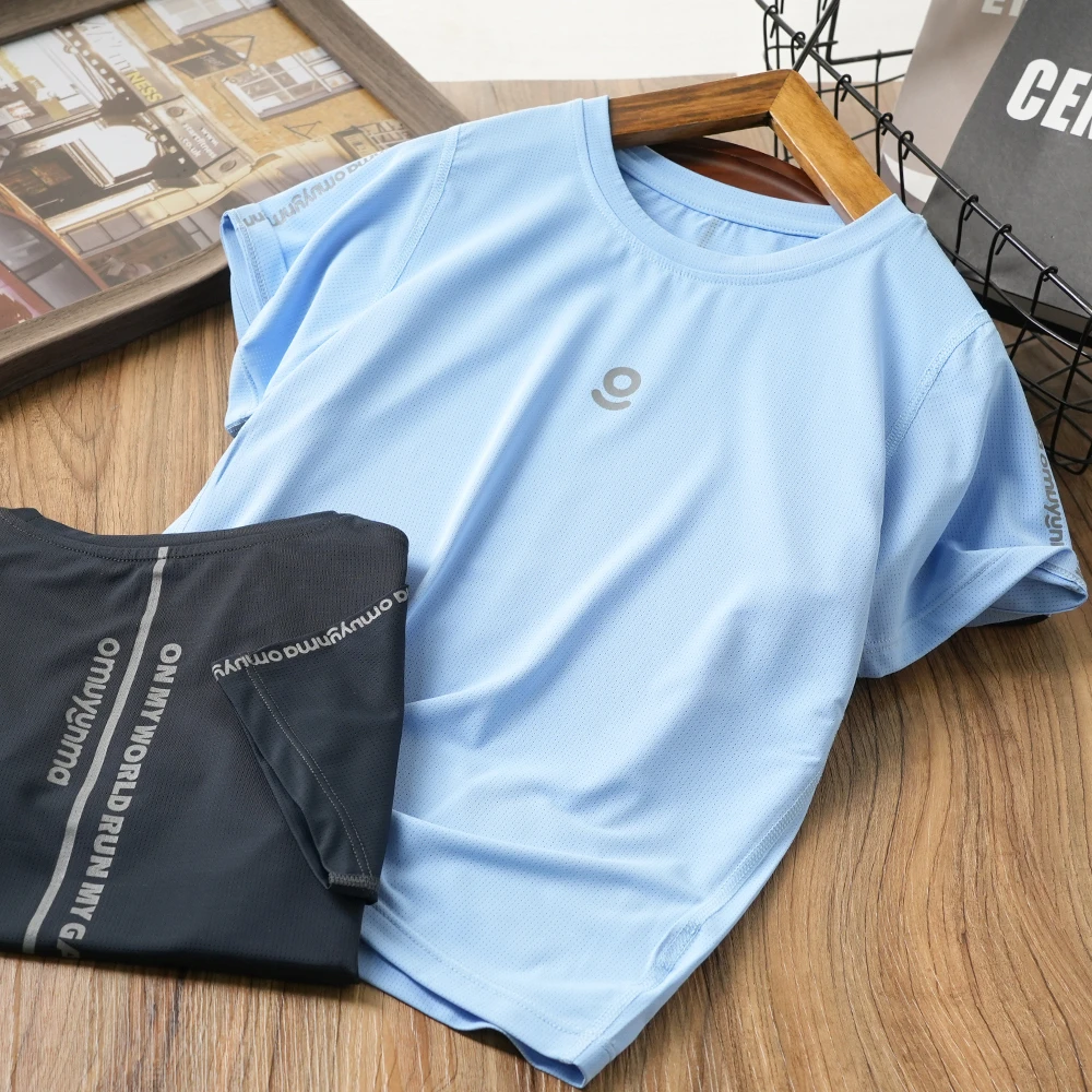 儿童透气运动速干T恤夏季新款网眼冰感半袖中大童男童圆领XMZZ586