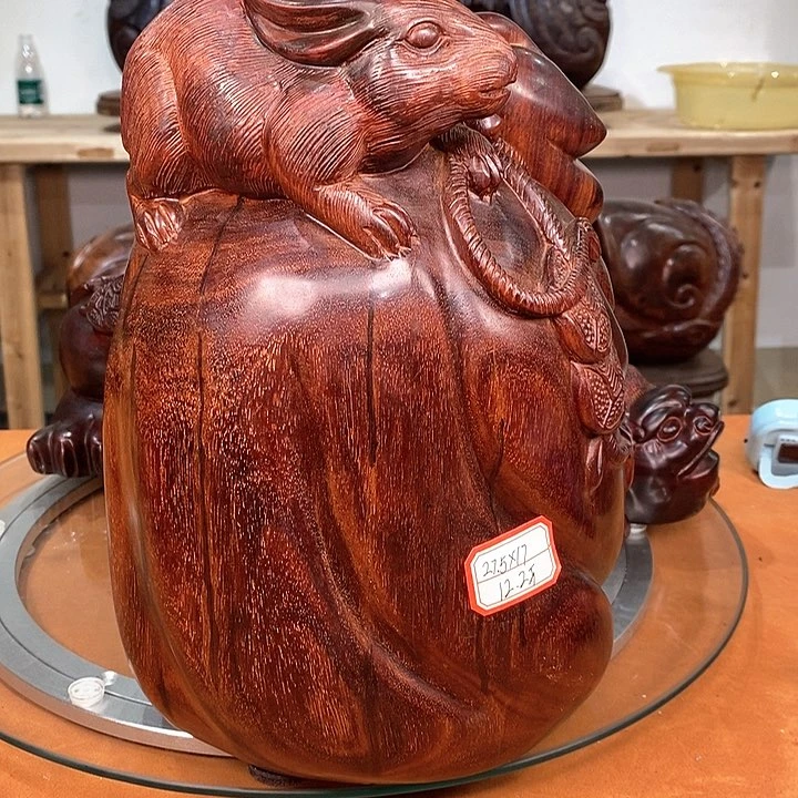 木乐***洲紫檀兔子钱袋子
