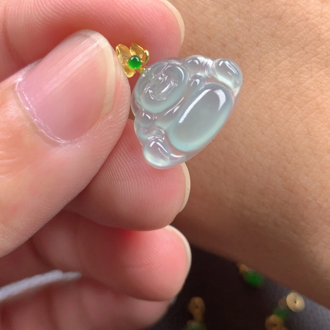 【闪购商品】颈饰18K金镶嵌翡翠翡翠