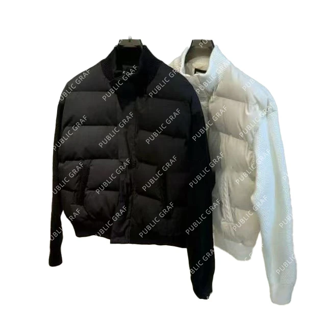 高林凡 设计款拼接棉服外套
