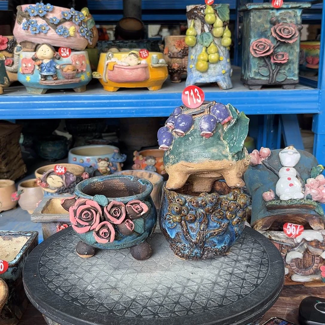 微瑕713 号陶然花器手工花盆