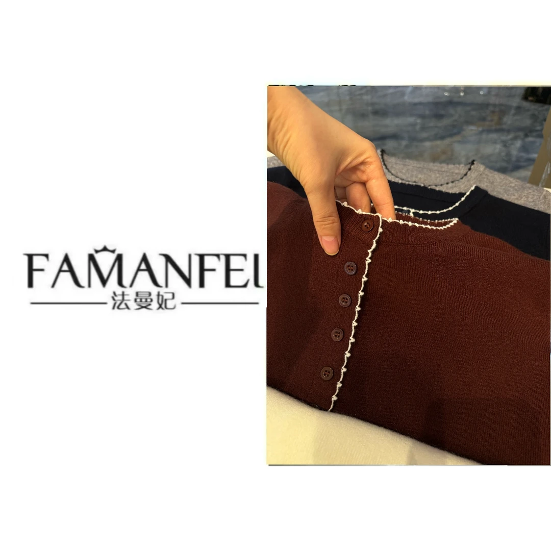 【法曼妃高定】小花边开衫羊绒衫