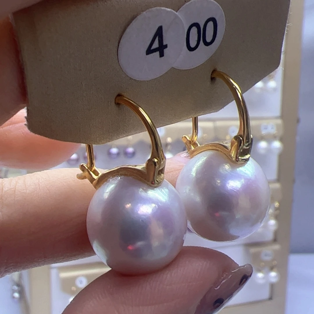 淡水珍珠耳饰银S925镶嵌