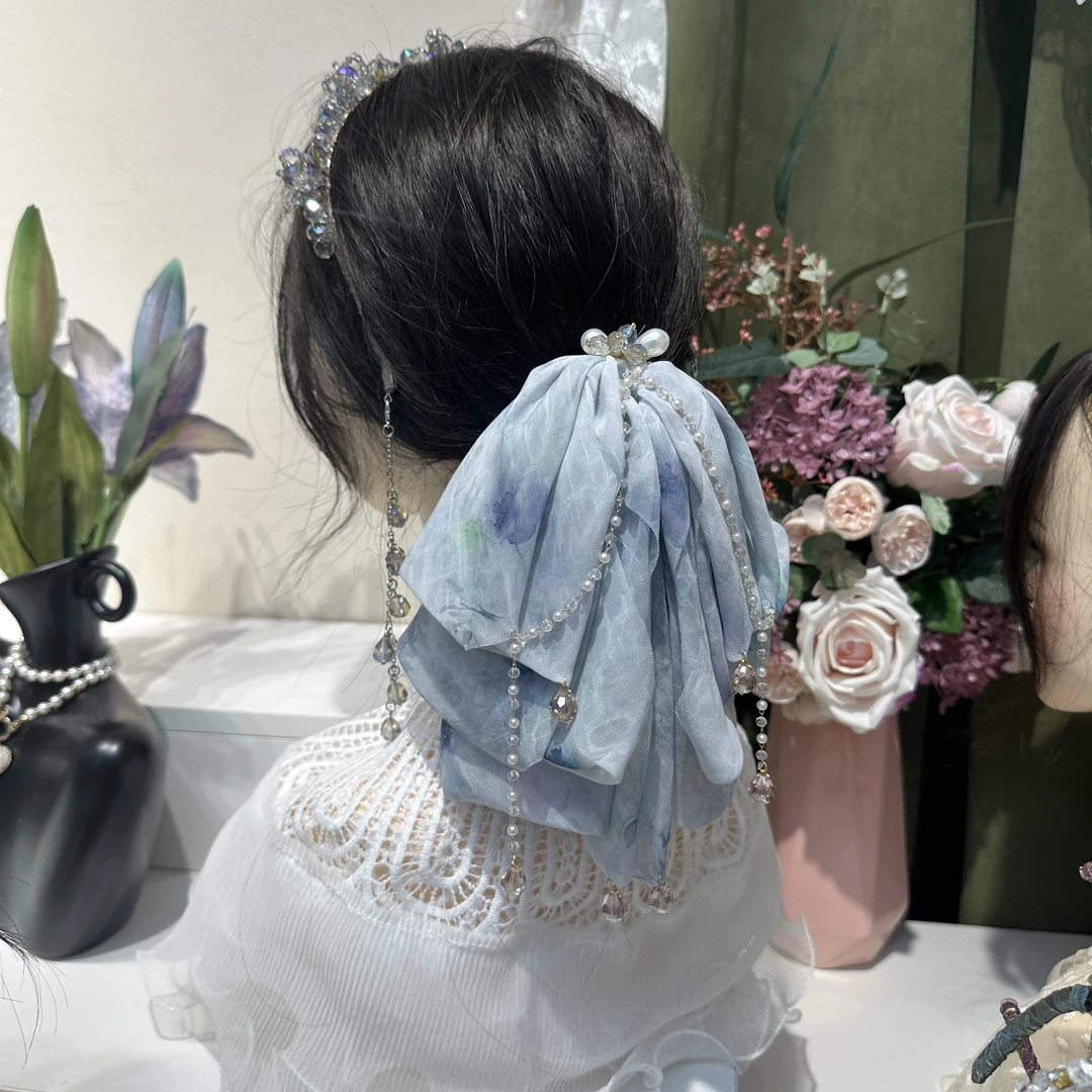 E210【韩式马尾抓夹】发饰气质超仙头饰手工