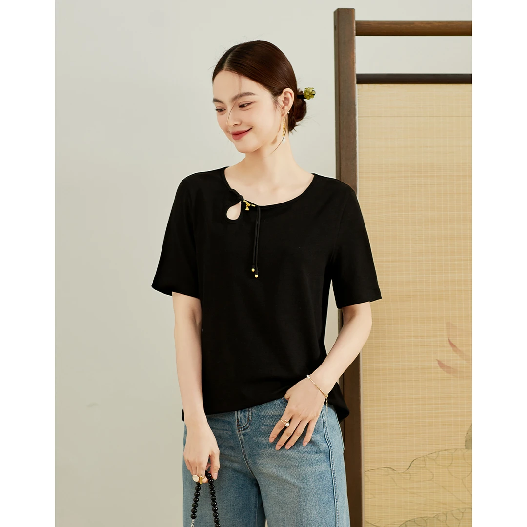 【小铃铛专属】圆领显瘦上衣女式T恤 AN24X2619