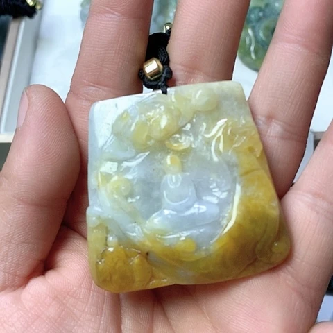 翡翠颈饰未镶嵌天然缅甸翡翠a货