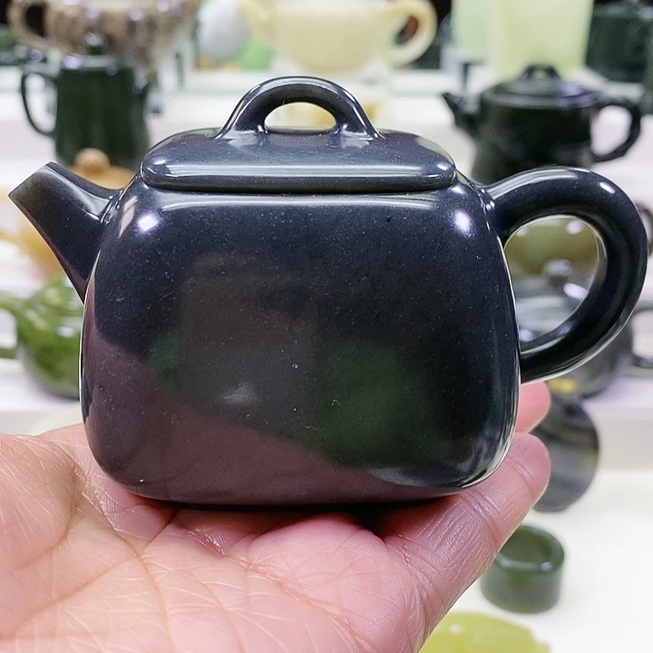 未镶嵌和田玉挂件茶壶170m l