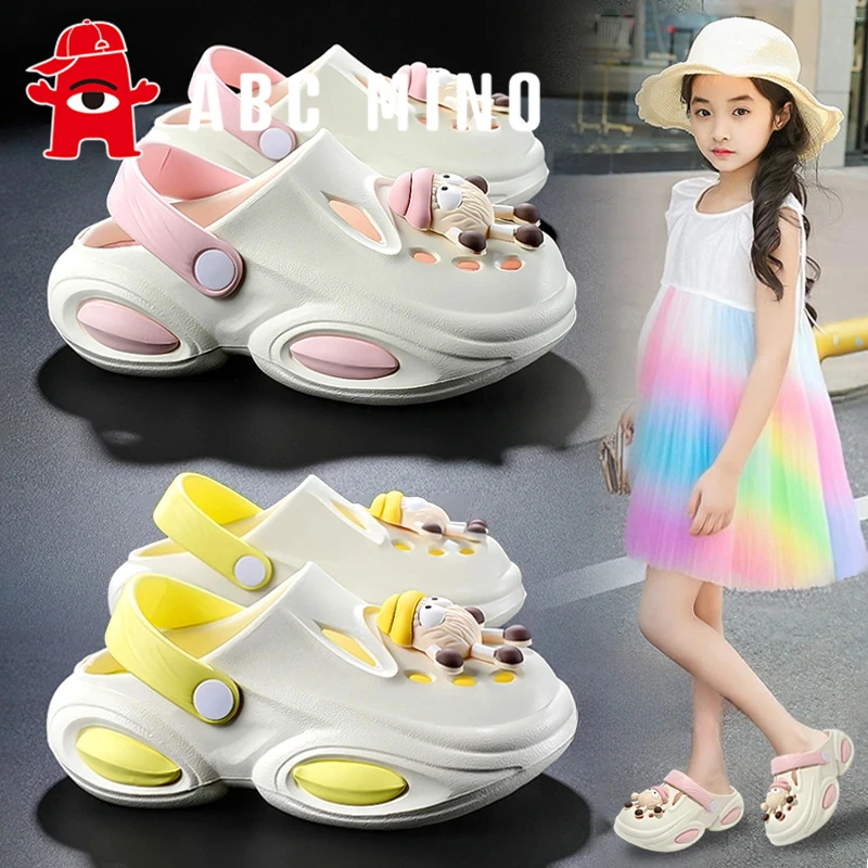 ABC MINO女童拖鞋洞洞鞋2025新款夏季儿童沙滩凉拖鞋女孩宝宝外穿