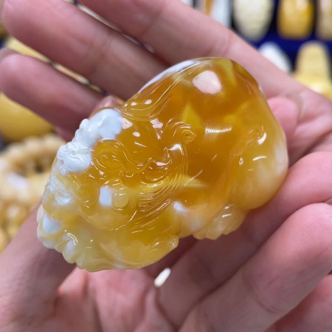 裸石蜜蜡未镶嵌琥珀蜜蜡貔貅吊坠