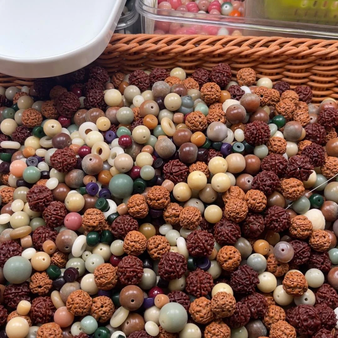 吊坠白玉菩提p x77/6-13mm/400颗混珠瑕