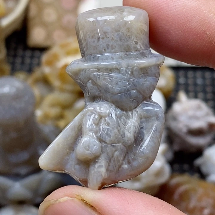 颈饰未镶嵌硅化珊瑚（珊瑚玉）小