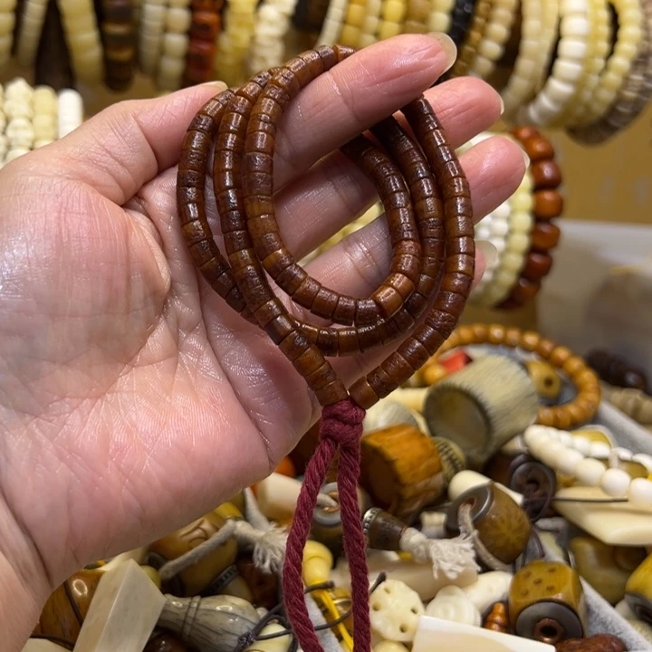 驼骨手串/手链直径6灰嘎斜切