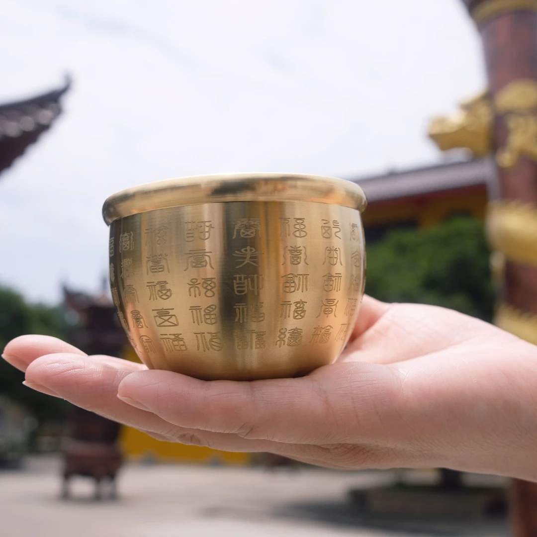 【三官吉祥礼】纯铜百福缸摆件