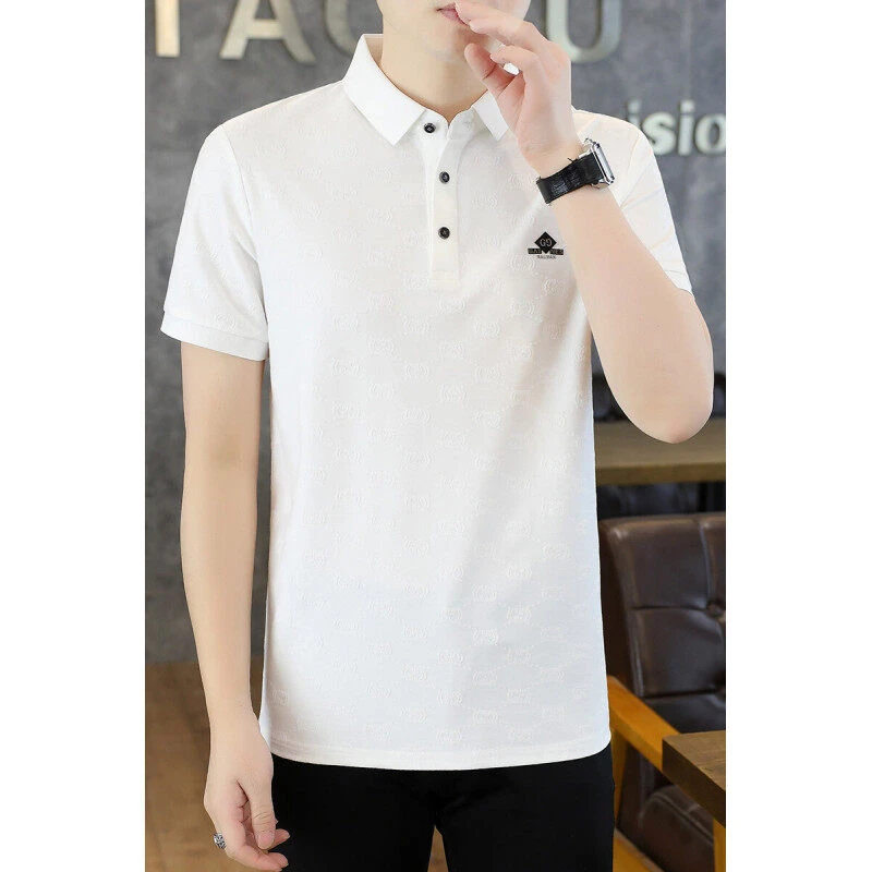 2025新款POLO衫男短袖修身潮流个性高档百搭夏季新款翻领男装半袖