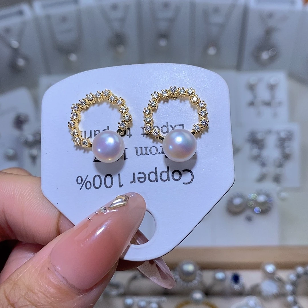 未镶嵌淡水珍珠耳饰