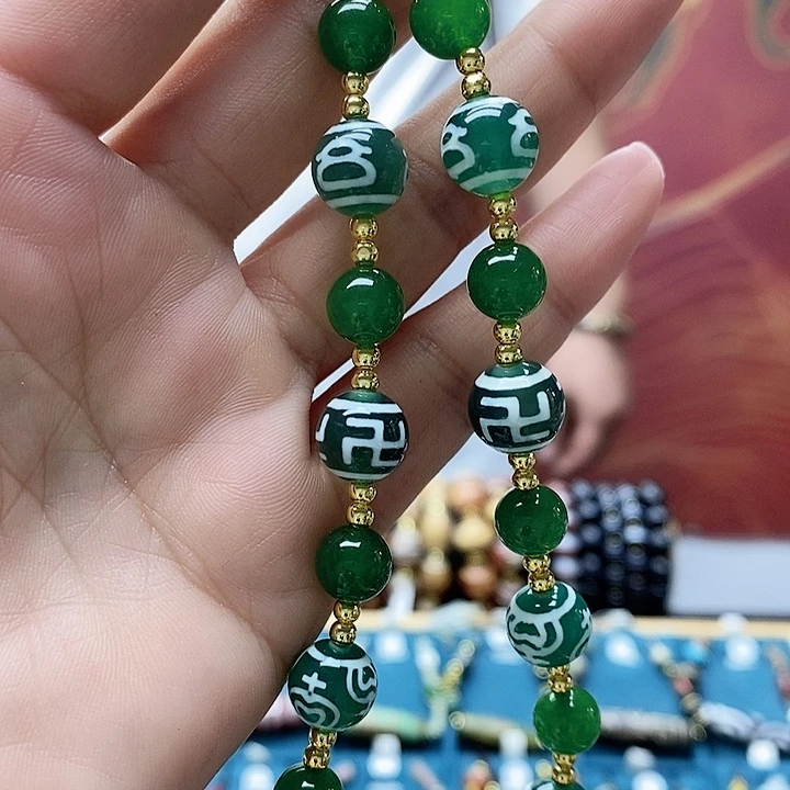 玛瑙/玉髓颈饰合金
