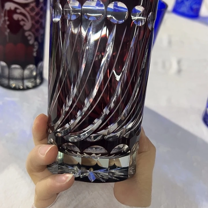 水晶玻璃平底款微瑕一个