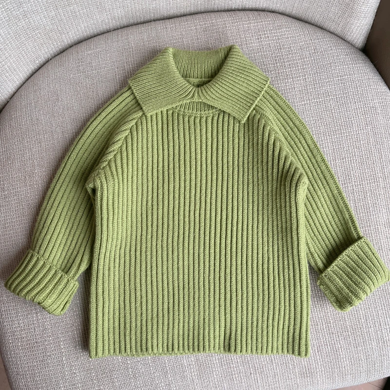 【衬衫领毛衣针织衫】秋冬款打底衫婴儿冬季男女童上衣宝宝衣服B14